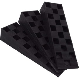 (Pack of 8) Black Plastic Rib Wedges 5.86" x 1.77" x 1.18" (149 x 45 x 30 mm) for Levelling and Spacing Interlocking Wedges