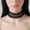 SINLOV Hollow Lace Choker Necklace Black Flower Gothic Necklaces Cute