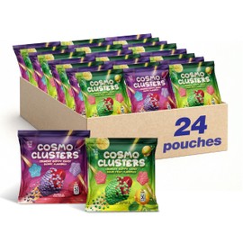 Crunchy Gummy Candy Mix - 24 Packs - Sour Fruit and Berry Star Candy for Classroom Rewards - Crunchy Gummy Candies Individually Wrapped - Assorted Sour Gummies