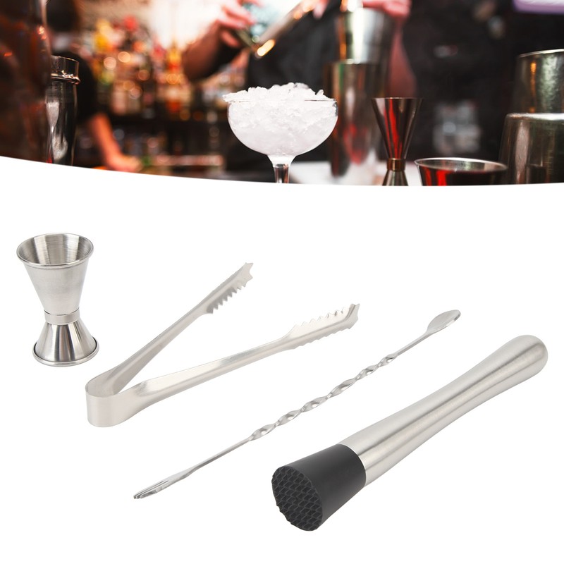 Bartender Kit Bar Tool Set Stainless Steel Cocktail Jigger Muddler