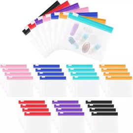 CNCBO 24 PCS 알약 파우치 백 지퍼 여행용 정리함 재사용 가능한 가방용 셀프 씰링 작은 물품용 슬라이드 CNCBO 24 PCS Pill Pouch Bag Zipper Travel Organizer Reusable Self Sealing Slide Bag for Small Items