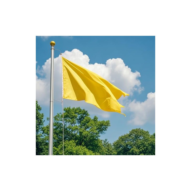 Solid Yellow Flag 5ft x 3ft, Large Big Yellow Flags