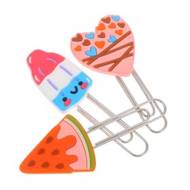 Operitacx 3pcs Cute Bookmark Holder Bookmark Clips Small Paper Clips Paper Clips Assorted Cute Binder Clips Cute Paper Clips Stocking Stuffers for Teachers Cross Paper Clips Bookmarks Metal