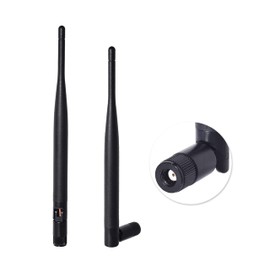 Gooing 2.4GHz 5GHZ 6dbi Booster Antenna WIFI Antenna Omnidirectional RP-SMA Plug for Wi-Fi Routers Network Devices WIFI Bluetooth WiMAX 2 Pack