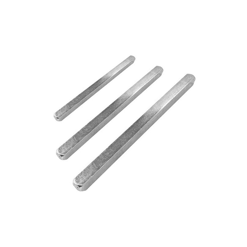 8mm x 80mm Plain Door Handle Spindle Square Solid Steel