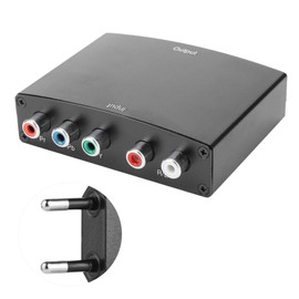 YPbPr to HDMI Converter Portable L/R Audio RGB Adapter Cable ABS Transformer 100‑240VEU Plug