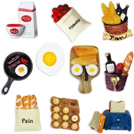 Molioon 10 Pieces Refrigerator Magnets, Cute, Stylish, Strong, 3D Magnets, Decorative Magnets, Refrigerator Decoration, Entryway Door, Interior Accessories, Gift