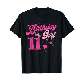 11th Birthday Girl Crown 11 Years Old Bday T-Shirt