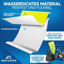 Nextcover® Shoe Covers Waterproof I 100% Waterproof Bicycle Overshoes I Reflective Rain Cover Shoes I Rain Covers Shoes I Shoe Protection I Overshoes Bicycle