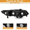 WEELMOTO Headlight for 2006-2011 Honda Civic 2-Door Coupe Assembly Pair