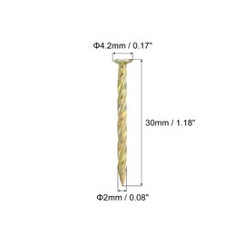 uxcell 24Pcs Metal Landscape Edging Stakes, 1 Inch Galvanized Artificial Turf Stakes Spiral Anchoring Spikes for Outdoor Tent Construction Weed Barriers, Yellow Zinc