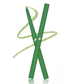 Wavuketu Green Eyeliner Pencil Waterproof Retractable Cream Gel Eyeliner Smudge-proof Hypoallergenic (04# green shimmer)
