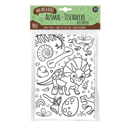 Dinosaur Colouring Tablecloth, Paper Tablecloth for Colouring Dino, Colouring Pages Dino, Colouring Dinosaur, Mal Me Colourful