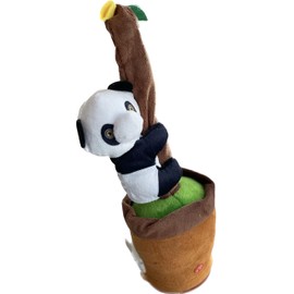 Besia Dancing Animal Mimicking Toy,Talking Repeat Singing Sunny Animal Toy 120 Pcs Songs for Baby 15S Record Your Sound Sing+Dancing+Recording+LED (Talking Climbing Panda)