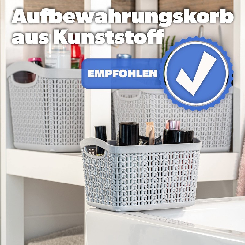 KADAX Plastic Storage Basket Storage Box Basket for Storage Bathroom
