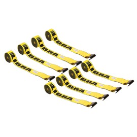 LIBRA (8) 4" X 30' Winch Strap W/Flat Hooks Flatbed Truck Trailer Tie Down 5400 LB …