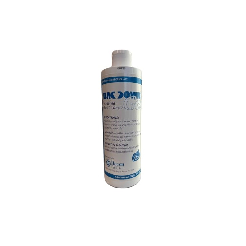 Decon Labs 7106 Bacdown Gel No-Rinse Skin Cleaner, 16 oz.