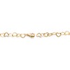 Gem Stone King Rolo Heart Link Chain Anklet Bracelet For