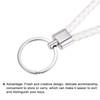 PATIKIL Braided Leather Keychain, 2 Pack PU Key Ring Woven