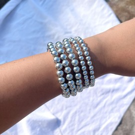 Pearl Bracelet Pearl Bracelets for Women Dainty Gold Pearl Bracelet Wedding Jewelry Set for Brides Bridesmaid Gifts for Christmas