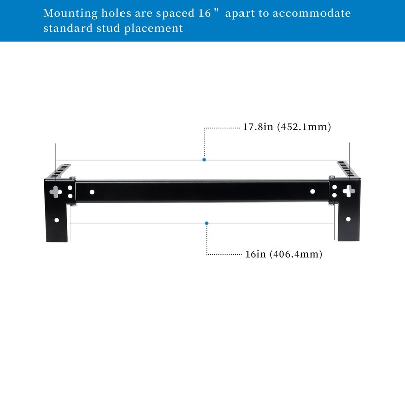 RackPath 3U Vertical Wall Mount Rack - Heavy Duty 125lbs