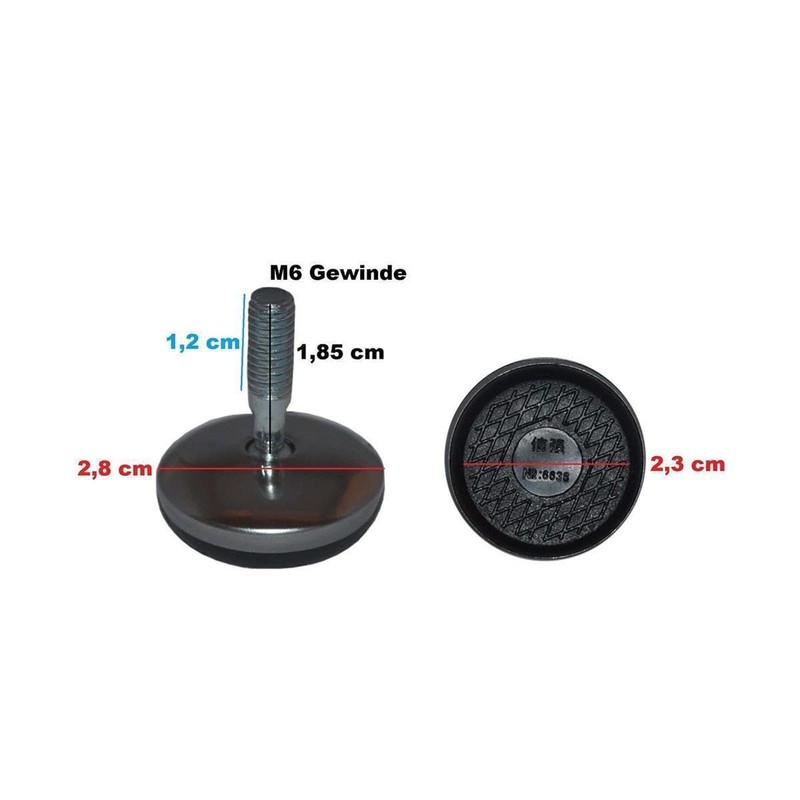 8 x Adjustable Metal Furniture Feet, Versatile Feet for Furniture,