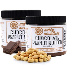 Nutty Novelties Chocolate Peanut Butter - High Protein, Healthy Peanut Butter - All-Natural Peanut Butter Free of Cholesterol, Preservatives & Salt - 100% Vegan Peanut Butter - 30 Ounces