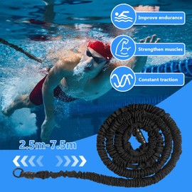 Hengrongshen Swimming Belt Pool Adult Swimming Belt for Swimming Training Suitable Swimming Belt for Pool Adults for Any Swimming Pool Without Countercurrent System 2.5-7.5 m