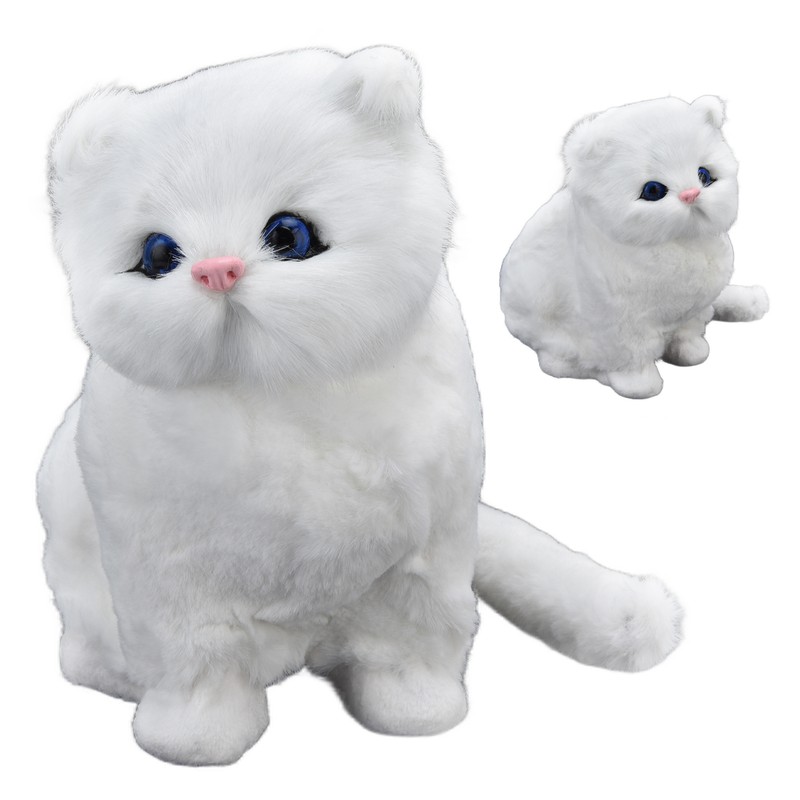 Simulation Cat Soft Plush Toy Ornament for Children Birthday Festival