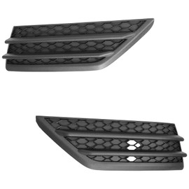 BXZ Front Bumper Insert Fog Light Lamp Cover Outer Grille Pair for 2016 2017 2018 Honda Pilot LX EX EX-L