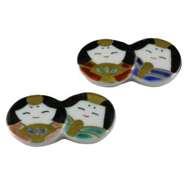 Kyoto Ware HEU529 Kiyomizu Ware Esen Chopsticks Rest Pair Madoka Hina