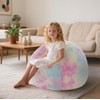 Modern Soft Fluffy Bean Bag Chair with Faux Rabbit Fur