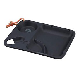 Captain Stag TAKE-FIBER UP-2675 Tableware, Plate, Dish, Lunch Plate, Square, Width 10.2 x Depth 7.9 x Height 1.0 inches (26 x 20 x 2.5 cm), Black