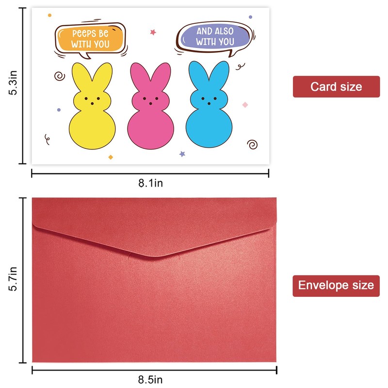 Bablira Funny Bunny Easter Card for Men Women, Peeps Pun