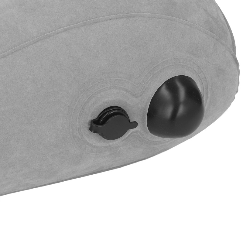 Inflatable Lumbar Waist Pillow PVC and Flocking Press Gray Inflation