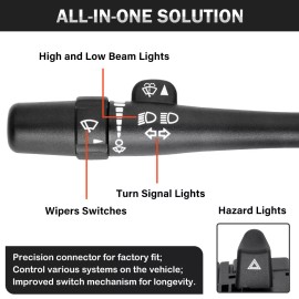 Unbranded 15289426 Headlight Turn Signal Hazard Wiper Switch For 06-13 Chevy Impala D6205E
