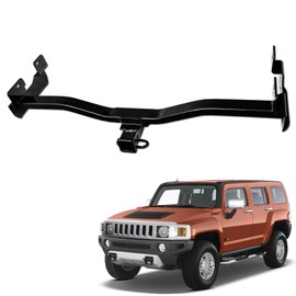 TLAPS 7422443217211 Compatible with 2006-2010 Hummer H3 Class 3 III Black 2" Receiver Trailer Hitch