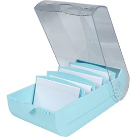 Exacompta Bunnybox 5336323D Flashcard File Pastel Green DIN A8 Landscape Including 100 Index Cards Original Index Card Box for Easy Learning Vocabulary Thanks to 5-Compartment Learning System for 600