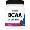 Nutricost BCAA Powder (Grape, 90 Servings) - Optimal 2:1:1 Ratio,