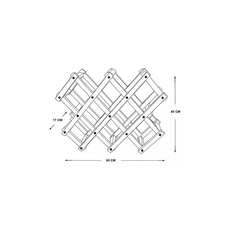 Procook Cava Porta Botellas Bastidor De Bambu Soporte 10 Botelllas