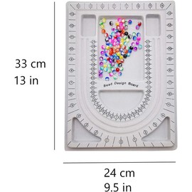 Bead Board Necklace Jewelry Organiser Tray, Flocked Beading Mat for Bracelet Design, DIY Dial Plate