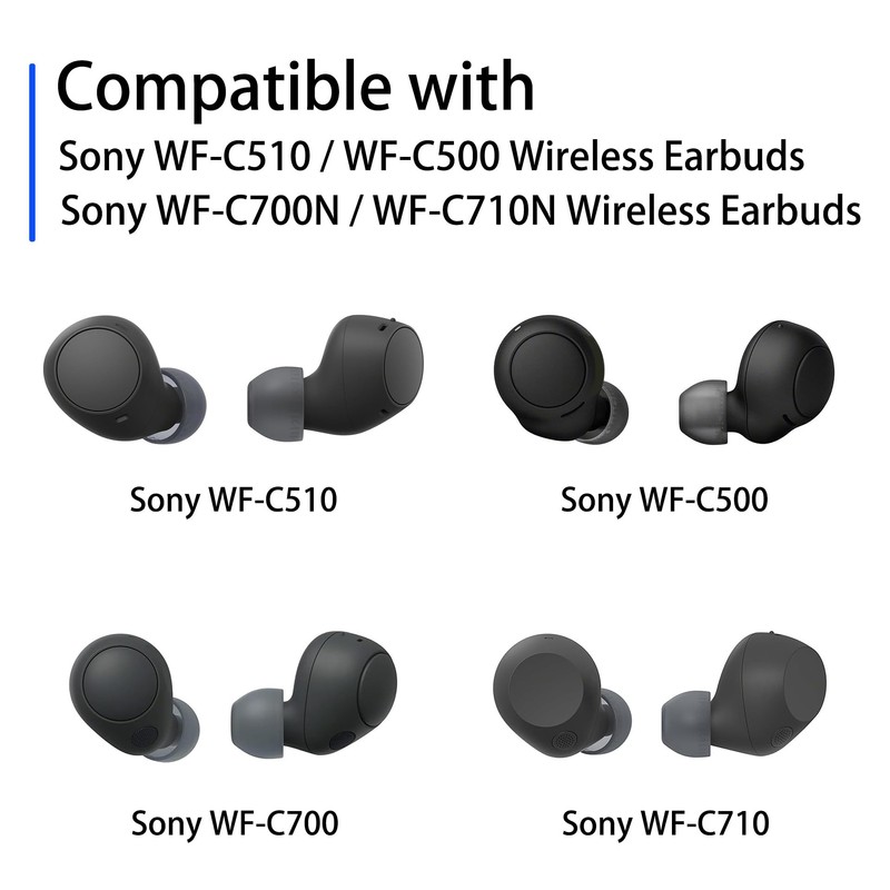 NANLANFAN Replacement Silicone Ear Tips for Sony WF-C510 / WF-C500