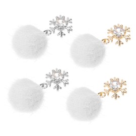 Vaguelly 4Pcs Adorable Nail Fluffy Balls Chic Plush Nail Art Accessories for and Artificial Nails Friends and Family Stylish DIY Decoration