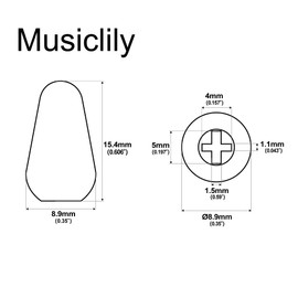 Musiclily Ultra Universal Guitar 5-Way Switch Tips Pickup Selector Lever Switch Knobs for Fender Squier Strat Style Electric Guitar, Cream (Set of 2)
