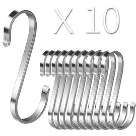 TOUFEIYUAN S-Shaped Hook, S-Shaped Universal Hook, 304 Stainless Steel Hook, Rust Prevention, Wall, Stainless Steel, Anti-Slip, Bath, Storage, S Can, Accessory Hanging, Closet, Kitchen, General