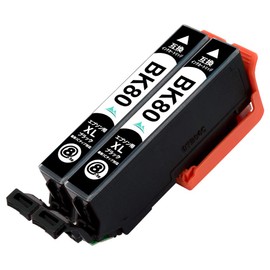 ICBK80L x 2, Extra Type [Set of 2] For Epson Compatible Models: EP-707A, EP-708A, EP-777A, EP-807AB, EP-807AW, EP-808AB, EP-808AR, EP-808AW, EP-907F, EP-977A3, EP-997A3, EP-907F. 78A3 EP-979A3