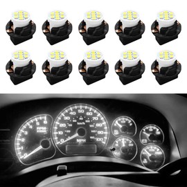 QZTYTY 10PCS 194 LED Light Bulb, Led Interior Car Lights, T10 2825 5SMD No Polarity Replacement Bulbs, Car Light Bulbs for Car Dome Map Door Courtesy License Plate Dashboard Lights (White)