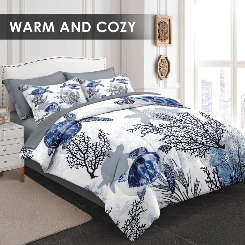 WeCozy 5 Pcs Twin Size Comforter Set with Pillowcase &