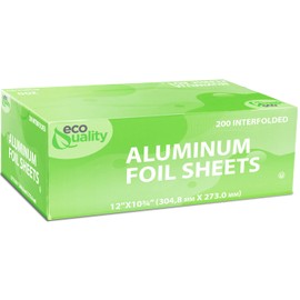 Premium Pre Cut Aluminum Foil Pop up Sheets 12 x 10-3/4 inches (1400 Count) - Great for Restaurants, Lunch, Takeout, ToGo, Sandwiches, Catering, Kitchen, Grill, Stove, Baking, BBQ, Disposable(7 Box's)