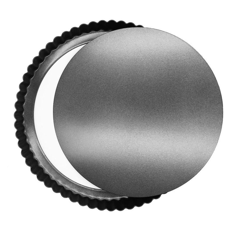 HOMOW Nonstick Tart Tin with Removable Bottom, Heavy Duty Removable